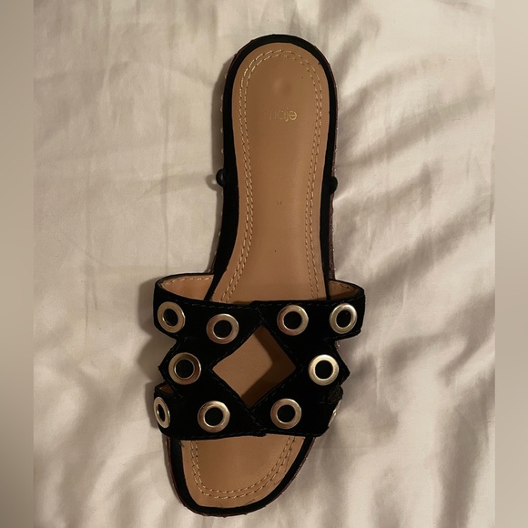 Maje black suede tie up sandals. Can wear just as slides too! :) - Picture 6 of 12